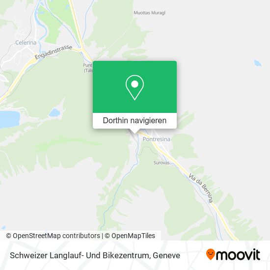 Schweizer Langlauf- Und Bikezentrum Karte