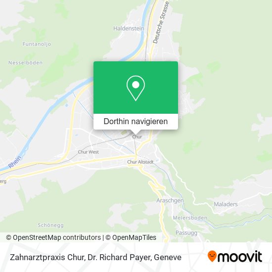 Zahnarztpraxis Chur, Dr. Richard Payer Karte