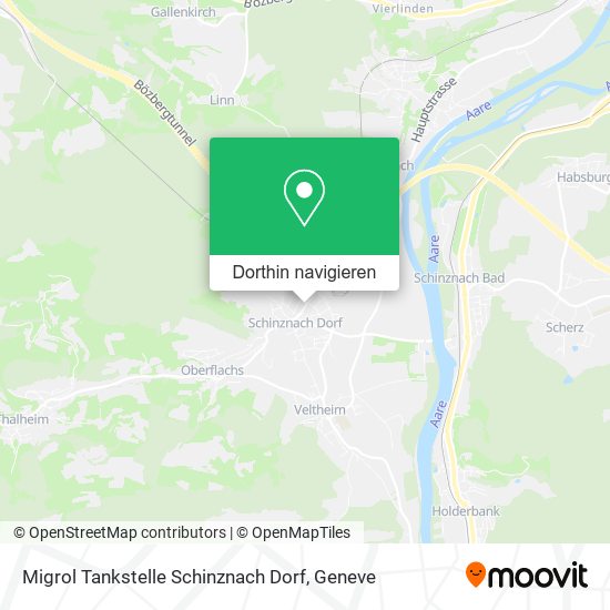 Migrol Tankstelle Schinznach Dorf Karte