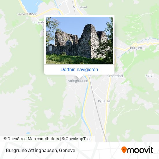 Burgruine Attinghausen Karte
