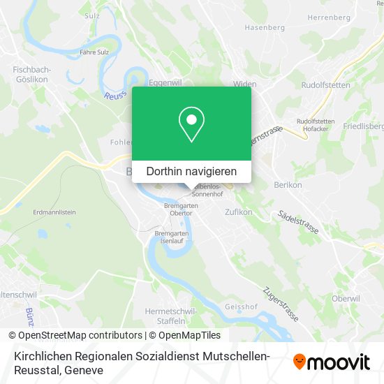 Kirchlichen Regionalen Sozialdienst Mutschellen-Reusstal Karte