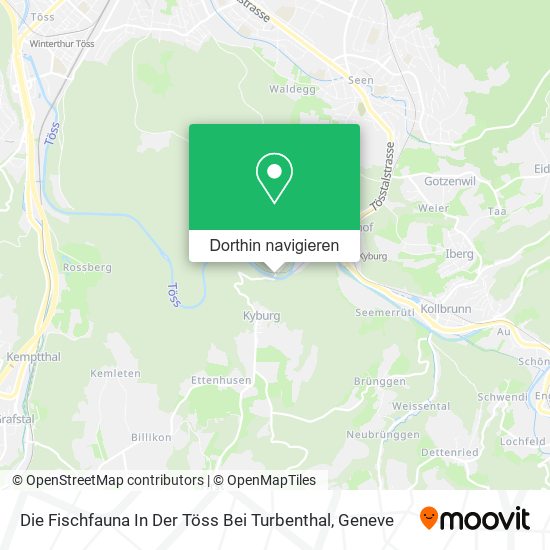 Die Fischfauna In Der Töss Bei Turbenthal Karte