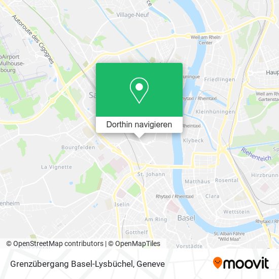 Grenzübergang Basel-Lysbüchel Karte