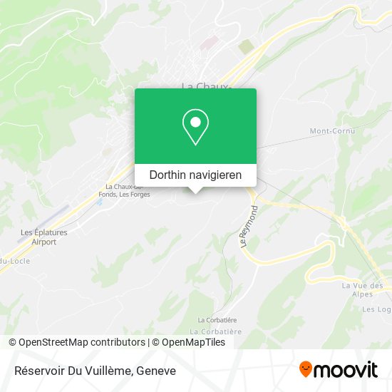 Réservoir Du Vuillème Karte