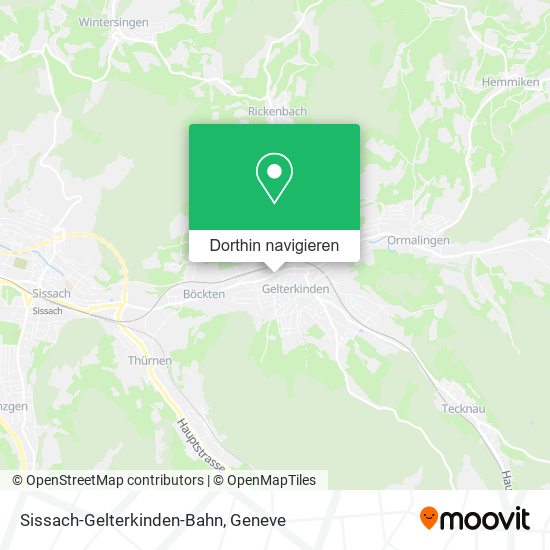 Sissach-Gelterkinden-Bahn Karte