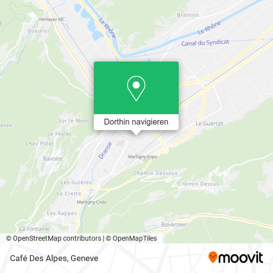 Café Des Alpes Karte