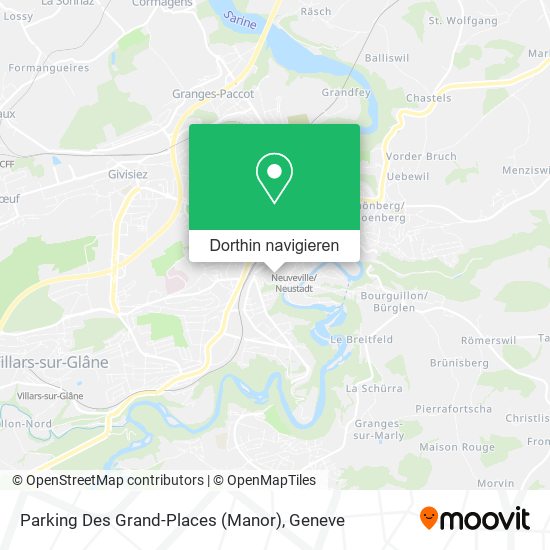 Parking Des Grand-Places (Manor) Karte