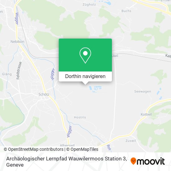 Archäologischer Lernpfad Wauwilermoos Station 3 Karte