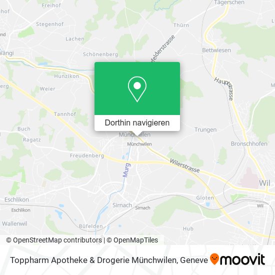 Toppharm Apotheke & Drogerie Münchwilen Karte