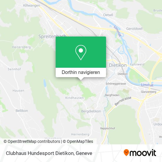 Clubhaus Hundesport Dietikon Karte
