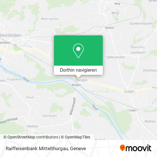 Raiffeisenbank Mittelthurgau Karte