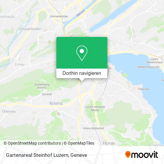 Gartenareal Steinhof Luzern Karte
