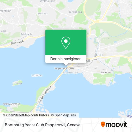 Bootssteg Yacht Club Rapperswil Karte