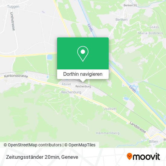 Zeitungsständer 20min Karte