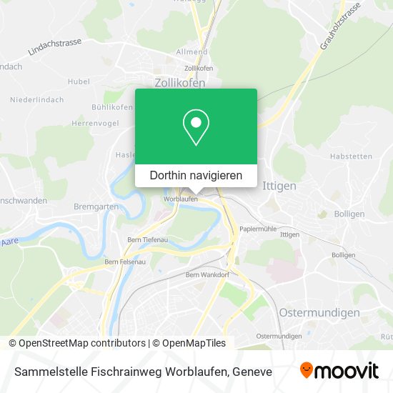 Sammelstelle Fischrainweg Worblaufen Karte