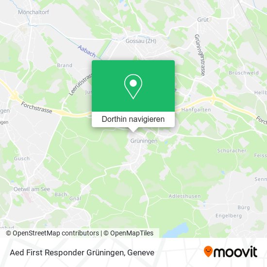 Aed First Responder Grüningen Karte