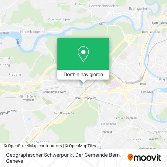 Geographischer Schwerpunkt Der Gemeinde Bern Karte