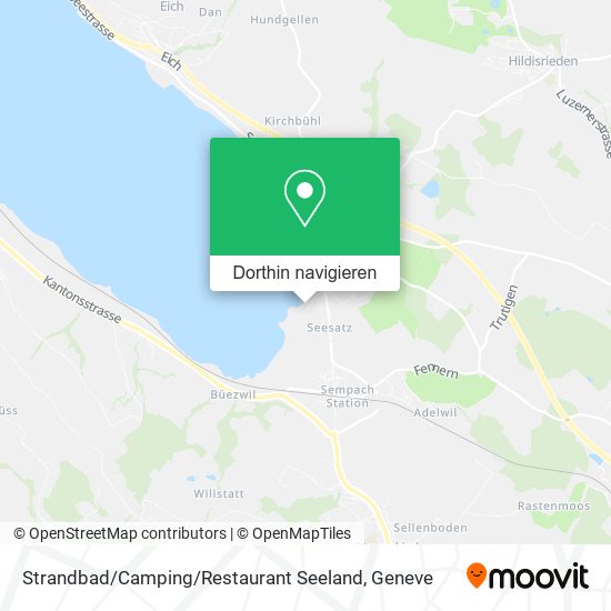 Strandbad / Camping / Restaurant Seeland Karte