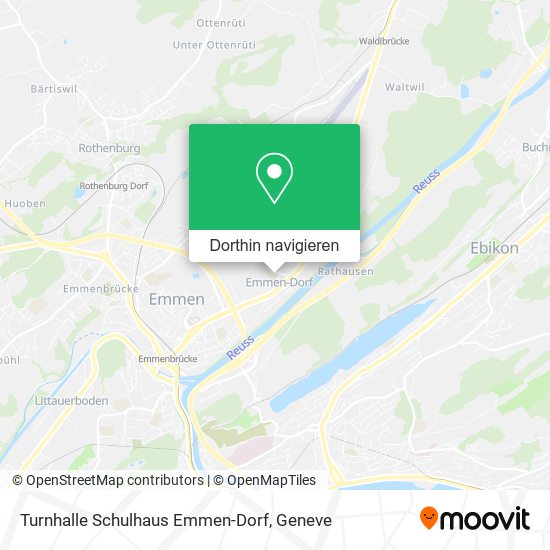 Turnhalle Schulhaus Emmen-Dorf Karte