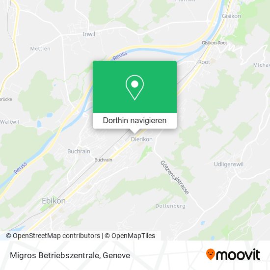 Migros Betriebszentrale Karte