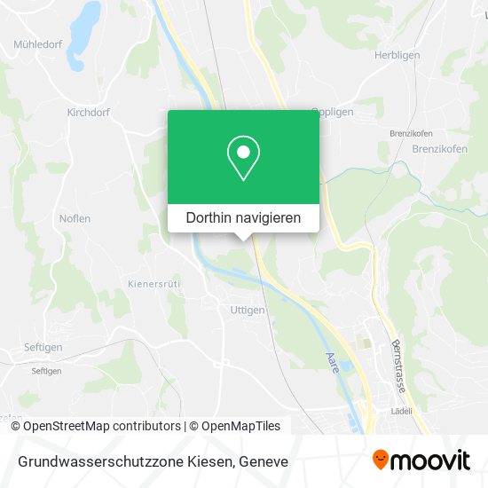 Grundwasserschutzzone Kiesen Karte