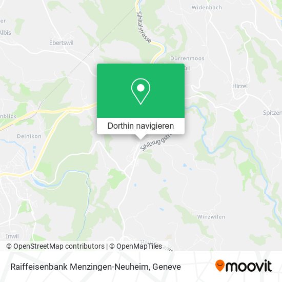 Raiffeisenbank Menzingen-Neuheim Karte