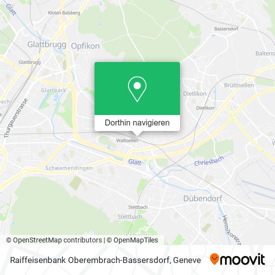 Raiffeisenbank Oberembrach-Bassersdorf Karte
