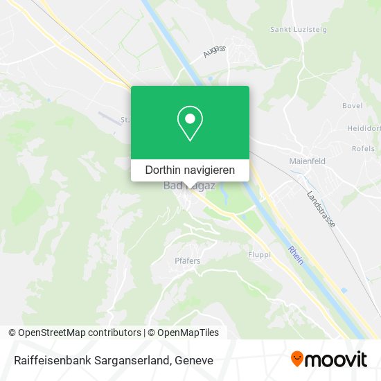 Raiffeisenbank Sarganserland Karte
