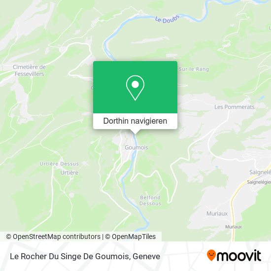 Le Rocher Du Singe De Goumois Karte