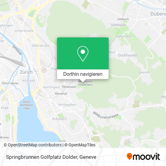 Springbrunnen Golfplatz Dolder Karte