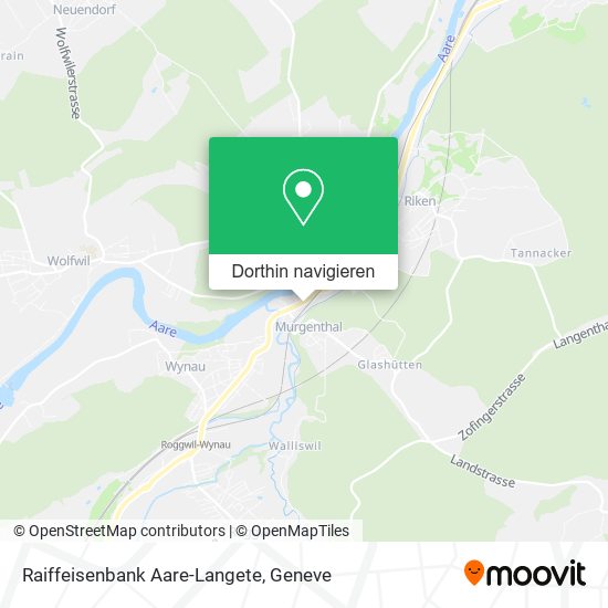 Raiffeisenbank Aare-Langete Karte