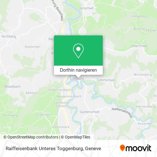 Raiffeisenbank Unteres Toggenburg Karte