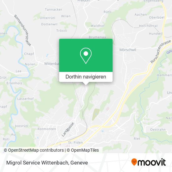 Migrol Service Wittenbach Karte