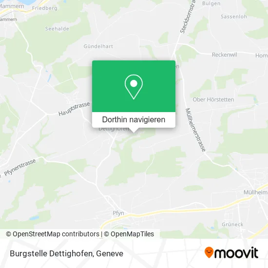 Burgstelle Dettighofen Karte
