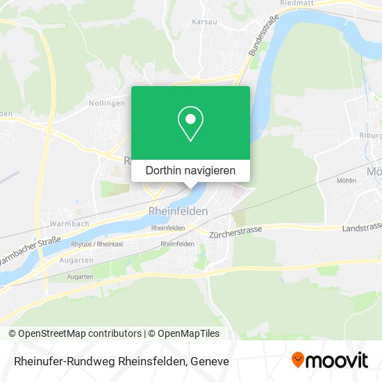 Rheinufer-Rundweg Rheinsfelden Karte