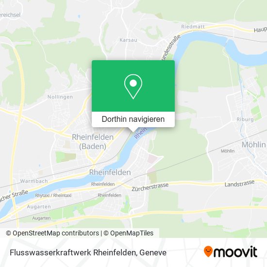 Flusswasserkraftwerk Rheinfelden Karte
