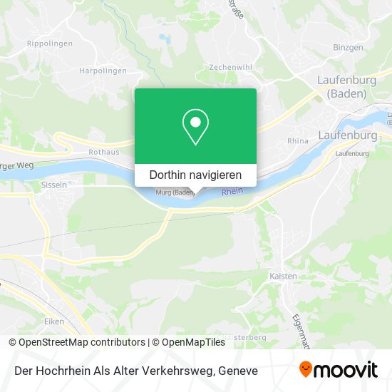 Der Hochrhein Als Alter Verkehrsweg Karte
