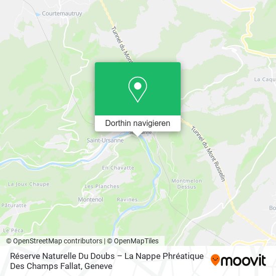 Réserve Naturelle Du Doubs – La Nappe Phréatique Des Champs Fallat Karte
