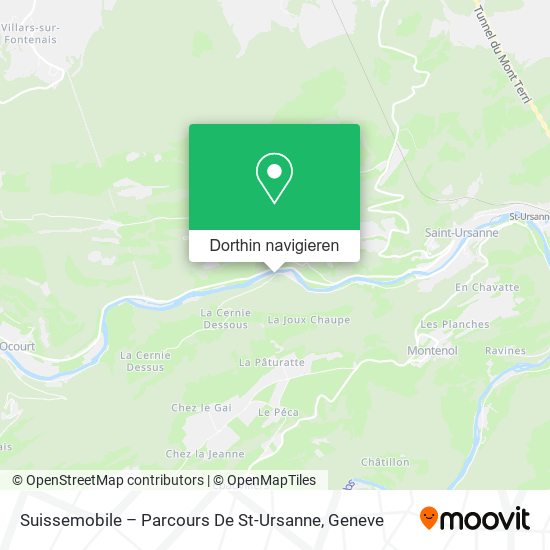 Suissemobile – Parcours De St-Ursanne Karte
