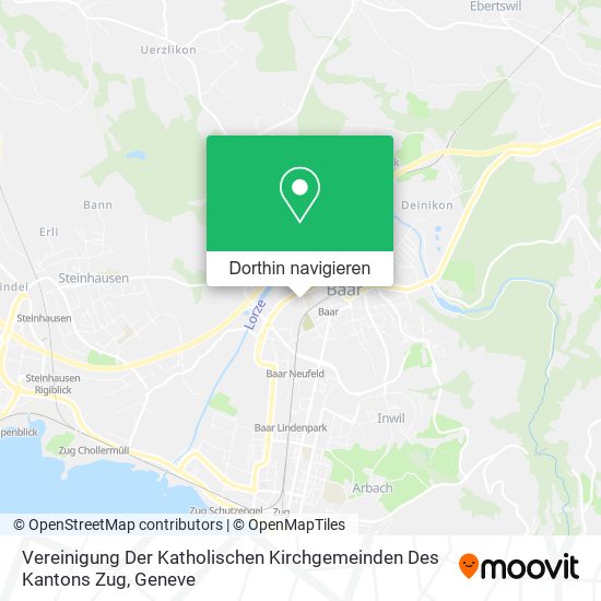 Vereinigung Der Katholischen Kirchgemeinden Des Kantons Zug Karte