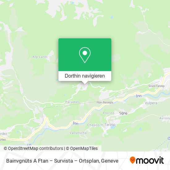 Bainvgnüts A Ftan – Survista – Ortsplan Karte