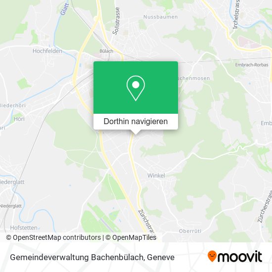 Gemeindeverwaltung Bachenbülach Karte