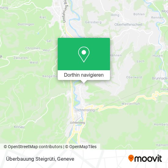 Überbauung Steigrüti Karte