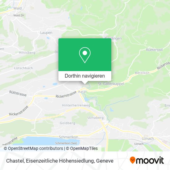 Chastel, Eisenzeitliche Höhensiedlung Karte