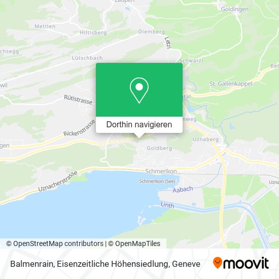 Balmenrain, Eisenzeitliche Höhensiedlung Karte