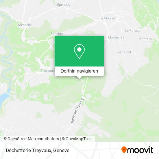 Déchetterie Treyvaux Karte