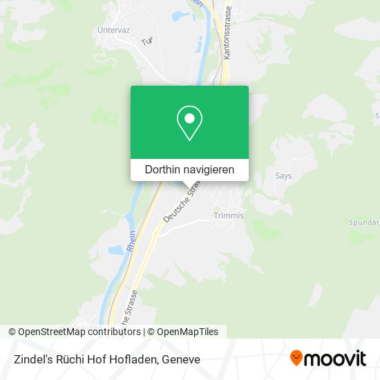 Zindel's Rüchi Hof Hofladen Karte