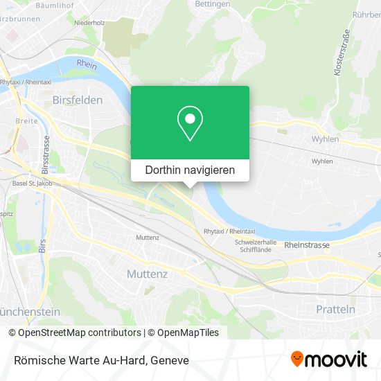 Römische Warte Au-Hard Karte