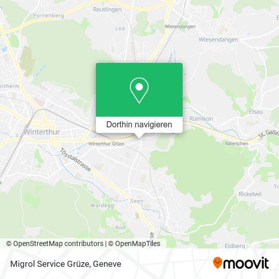 Migrol Service Grüze Karte