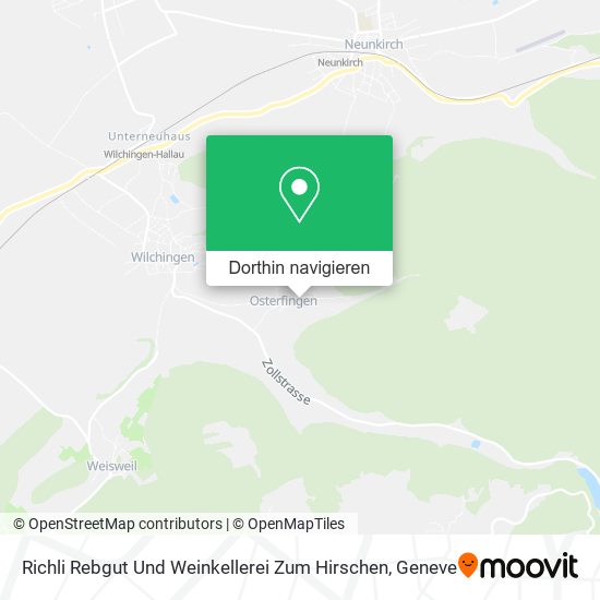 Richli Rebgut Und Weinkellerei Zum Hirschen Karte